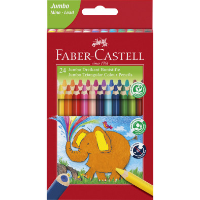 Faber-Castell Triangular Jumbo 5.4mm Colourpen - Box of 24