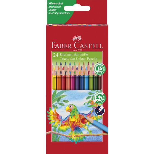 Faber-Castell Triangular Colour Pencil - Box of 24