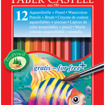 Faber-Castell Aquarelle Watercolour Pencils - Assorted Colours (Pack of 12)