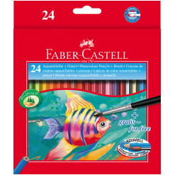 Faber-Castell Aquarelle Watercolour Pencils - Assorted Colours (Pack of 24)