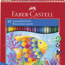 Faber-Castell Classic Watercolour Pencil + Brush - Box of 48