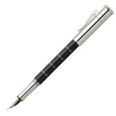 Graf von Faber-Castell Classic Anello Fountain Pen - Black Platinum Trim