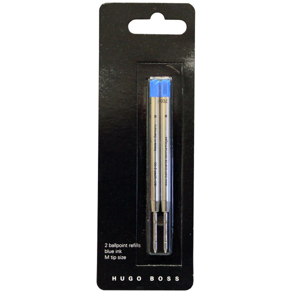 Hugo Boss Ballpoint Refill - Medium - Blue (Pack of 2)