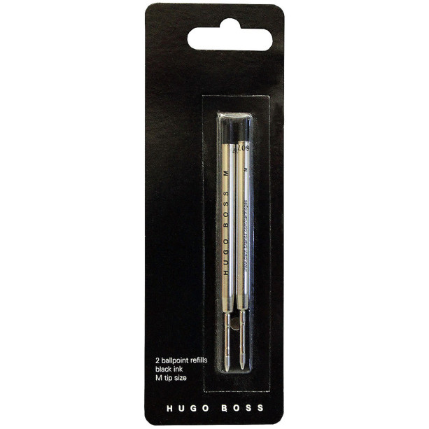 Hugo Boss Ballpoint Refill - Medium - Black (Pack of 2)