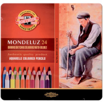 Koh-I-Noor 3724 Aquarell Coloured Pencils - Assorted Colours (Blister Tin of 24)
