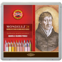 Koh-I-Noor 3724 Aquarell Coloured Pencils - Assorted Portrait Colours (Tin of 24)