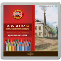 Koh-I-Noor 3724 Aquarell Coloured Pencils - Assorted Landscape Colours (Tin of 24)