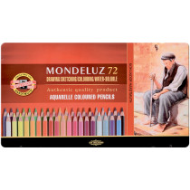 Koh-I-Noor 3727 Aquarell Coloured Pencils - Assorted Colours (Tin of 72)