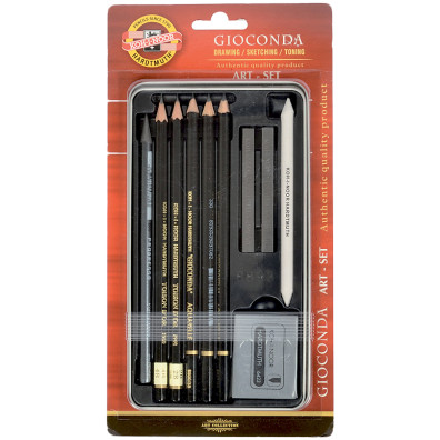 Koh I Noor Gioconda Soft Pastel Pencils - Tin of 24 Assorted