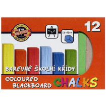 Koh-I-Noor Coloured Blackboard Chalks - Assorted Colours (Pack of 12)