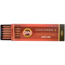 Koh-I-Noor 4373 Brown Drawing Chalks - 5.6mm x 120mm