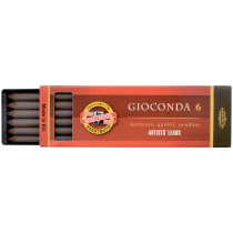 Koh-I-Noor 4378 Drawing Chalks - 5.6mm x 120mm -  Sepia Dark Brown