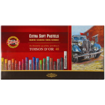 Koh-I-Noor 8556 Artist's Extra Soft Round Dry Chalks - Assorted Colours (Pack of 48)