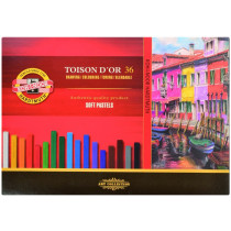 Koh-I-Noor 8585 Artist's Square Dry Chalks - Assorted Colours (Pack of 36)
