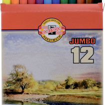 Koh-I-Noor 3372 Jumbo Coloured Pencils - Assorted Colours (Pack of 12)