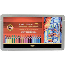 Koh-I-Noor 3827 Coloured Pencils - Assorted Colours (Tin of 72)
