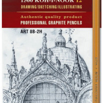 Koh-I-Noor 1502 Graphite Pencils - 8B to 2H (Tin of 12)