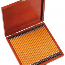 Koh-I-Noor 1504 Graphite Pencils - 8B to 10H (Wooden Case of 24)