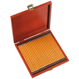 Koh-I-Noor 1504 Graphite Pencils - 8B to 10H (Wooden Case of 24)