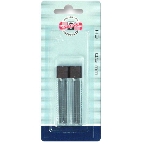 Koh-I-Noor 4152 Fine Graphite Leads - 0.5mm x 60mm - HB (2 Tubes of 12)