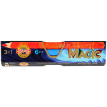 Koh-I-Noor 3408 Jumbo Special Coloured Magic Pencils - Assorted Colours (Pack of 6)