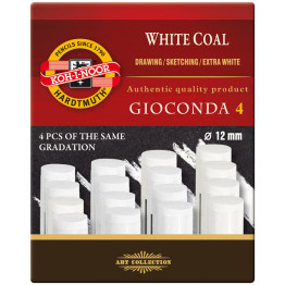 Koh-I-Noor 8692 Artificial Extra White Coals - Extra Soft (Pack of 4)