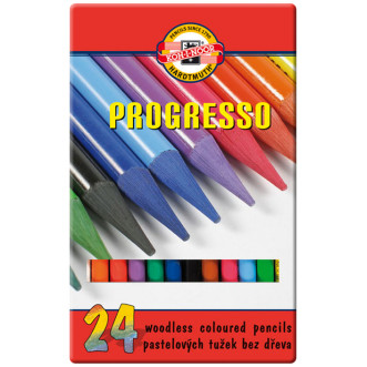 Koh-I-Noor 8758 Woodless Coloured Pencil - Assorted Colours (Pack of 24)