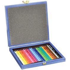 Koh-I-Noor 8758 Woodless Coloured Pencil - Assorted Colours (Wooden Case of 24)