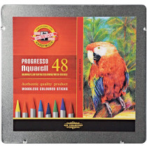 Koh-I-Noor 8786 Woodless Aquarell Coloured Pencils - Assorted Colours (Tin of 48)