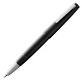 Lamy 2000 Fountain Pen - Matte Black Chrome Trim with Solid 14K Gold Nib