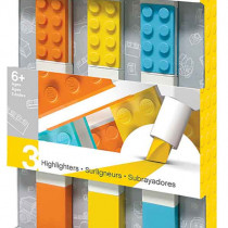 Lego Highlighters - Assorted Colours (Pack of 3)