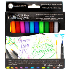 Manuscript Callicreative Aqua Brush Markers (Pack of 12)