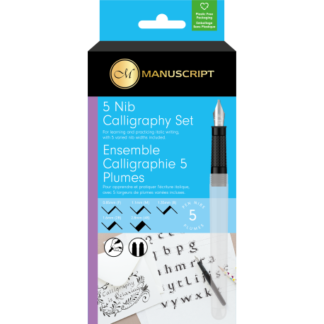 Manuscript Creative Calligraphy Pen Set - 5 Nibs