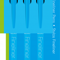 Manuscript Fineliner Pens - Black (Triple Pack)