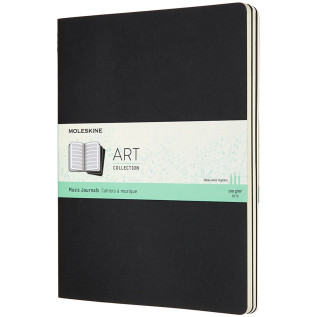 Moleskine Art Music Cahier Extra Large - Black - Set of 3