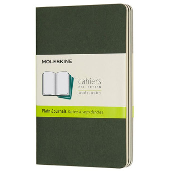 Moleskine Cahier Pocket Journal - Plain - Set of 3 - Assorted