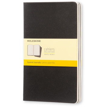 Moleskine Cahier Large Journal - Squared - Set of 3 - Assorted