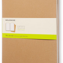 Moleskine Cahier Extra Extra Large Journal - Plain - Set of 3 - Assorted