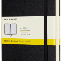 Moleskine Classic Hardback Large Expanded Notebook - Squared - Black