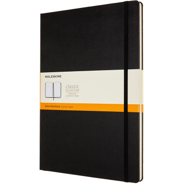 Moleskine Classic Hardback A4 Notebook - Ruled - Black