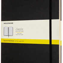 Moleskine Classic Hardback A4 Notebook - Squared - Black