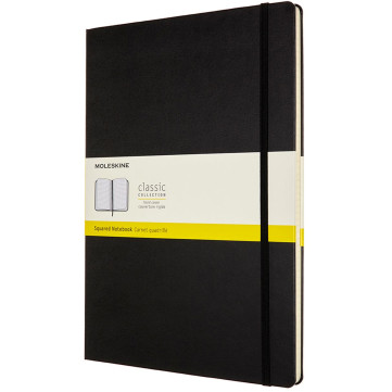 Moleskine Classic Hardback A4 Notebook - Squared - Black