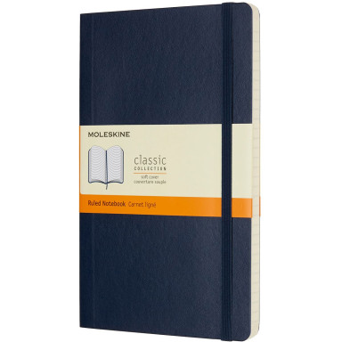 Moleskine Classic Soft Cover Large Notebook - Ruled - Assorted