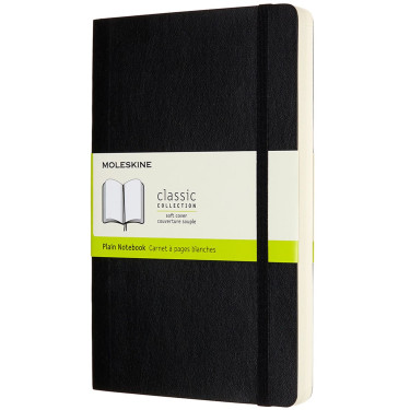 Moleskine Classic Soft Cover Large Expanded Notebook - Plain - Assorted