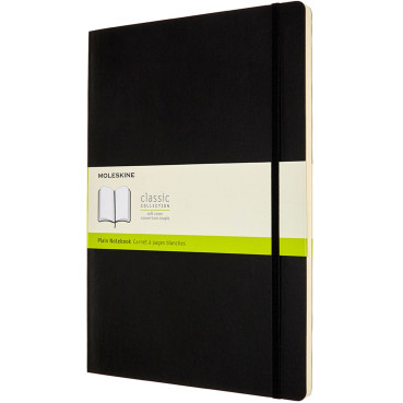 Moleskine Classic Soft Cover A4 Notebook - Plain - Black