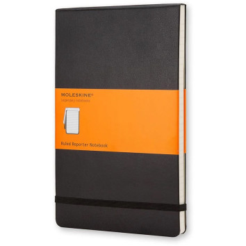 Moleskine Reporter Hardback Pocket Notebook - Ruled - Black