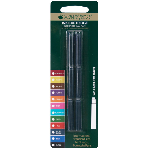 Monteverde Ink Cartridges - Standard International (Blister of 6)