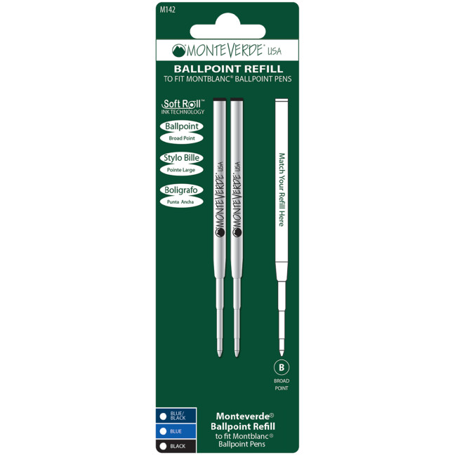 Monteverde Soft Ballpoint Refill To Fit Montblanc (Blister of 2)