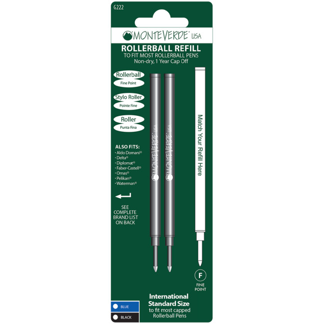 Monteverde Ceramic Rollerball Refill (Blister of 2)