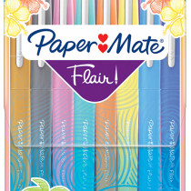 Papermate Flair Original Fibre Tip Pen - Medium - Tropical Colours (Pack of 16)